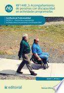Libro Acompañamiento de personas con discapacidad en actividades programadas. SSCE0111