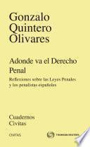 Libro Adónde va el derecho penal