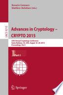 Libro Advances in Cryptology -- CRYPTO 2015