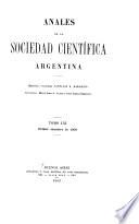 Libro Anales de la Sociedad Científica Argentina