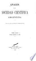 Libro Anales de la Sociedad Científica Argentina