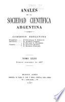 Libro Anales de la Sociedad Científica Argentina