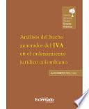 Libro Análisis del hecho generador del IVA en el ordenamiento jurídico colombiano