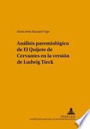 Libro Análisis paremiológico de El Quijote de Cervantes en la versión de Ludwig Tieck