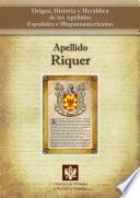 Libro Apellido Riquer