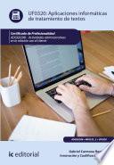 Libro Aplicaciones Informáticas de tratamiento de textos. ADGG0208