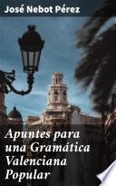 Libro Apuntes para una Gramática Valenciana Popular