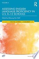 Libro Assessing English Language Proficiency in U.S. K–12 Schools