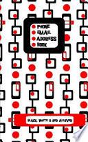 Libro Black White and Red Allover Address Book: Phone Numbers and Email