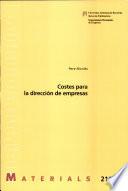 Libro Costes para la dirección de empresas