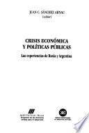 Libro Crisis económica y políticas públicas