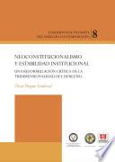 Libro Cuadernos de filosofía del derecho contemporáneo: neoconstitucionalismo y estabilidad institucional.