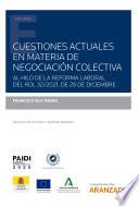 Libro Cuestiones actuales en materia de negociación colectiva