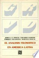 Libro El Análisis filosófico en América Latina