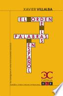 Libro El orden de las palabras en español