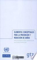 Libro Elementos conceptuales para la prevención y reducción de daños originados por amenazas socionaturales