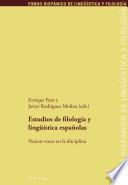 Libro Estudios de filología y lingüística españolas