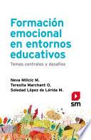 Libro Formación emocional en entornos educativos