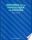 Libro Historia de la psicología en España