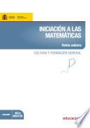 Libro Iniciación a las matemáticas