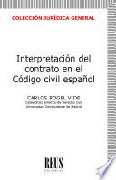 Libro Interpretación del contrato en el Código Civil español