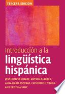Libro Introducción a la lingüística hispánica