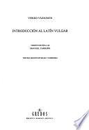 Libro Introducción al latín vulgar