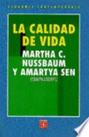 Libro La calidad de vida