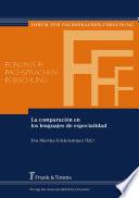 Libro La comparación en los lenguajes de especialidad