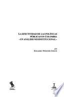 Libro La efectividad de las políticas públicas en Colombia