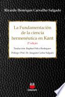 Libro La Fundamentación de la ciencia hermenéutica em Kant