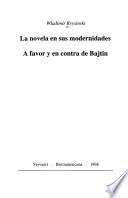 Libro La novela en sus modernidades
