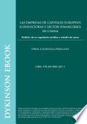 Libro Las empresas de capitales europeos. (Consultoras y sector financiero) en China