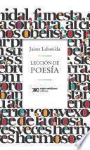 Libro Lección de poesía