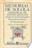 Libro Memorial de Sololá