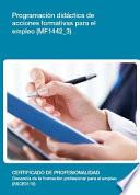 Libro MF1442_3 - Programación didáctica de acciones formativas para el empleo