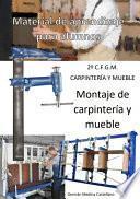Libro Montaje de carpintería y mueble (Material de aprendizaje para alumnos)