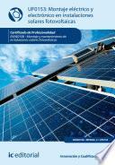 Libro Montaje eléctrico y electrónico en instalaciones solares fotovoltaicas. ENAE0108