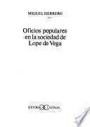 Libro Oficios populares en la sociedad de Lope de Vega