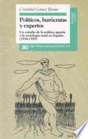 Libro Políticos, burócratas y expertos