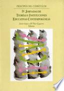 Libro Principios del currículum: IV Jornadas de Teorías e Instituciones Educativas Contemporáneas