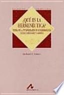 Libro Qué es la hermenéutica?
