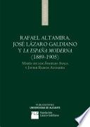 Libro Rafael Altamira, José Lázaro Galdiano y la España Moderna, 1889-1905