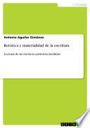 Libro Retórica y materialidad de la escritura
