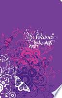 Libro Rvr 1960 Biblia MIS Quince, Amatista Con Mariposas Símil Piel