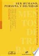 Libro Ser humano, persona y dignidad