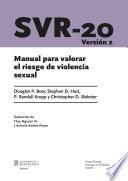 Libro SVR-20. Manual para valorar el riesgo de violencia sexual. Versión 2