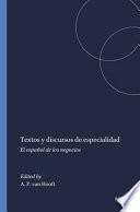 Libro Textos y discursos de especialidad