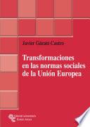 Libro Transformaciones en las normas sociales de la Unión Europea