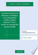 Libro Tratamiento legal de las filiaciones no biológicas en el ordenamiento jurídico español